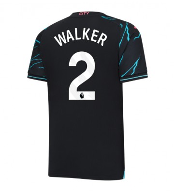 Manchester City Kyle Walker #2 Tercera Equipación 2023-24 Manga Corta